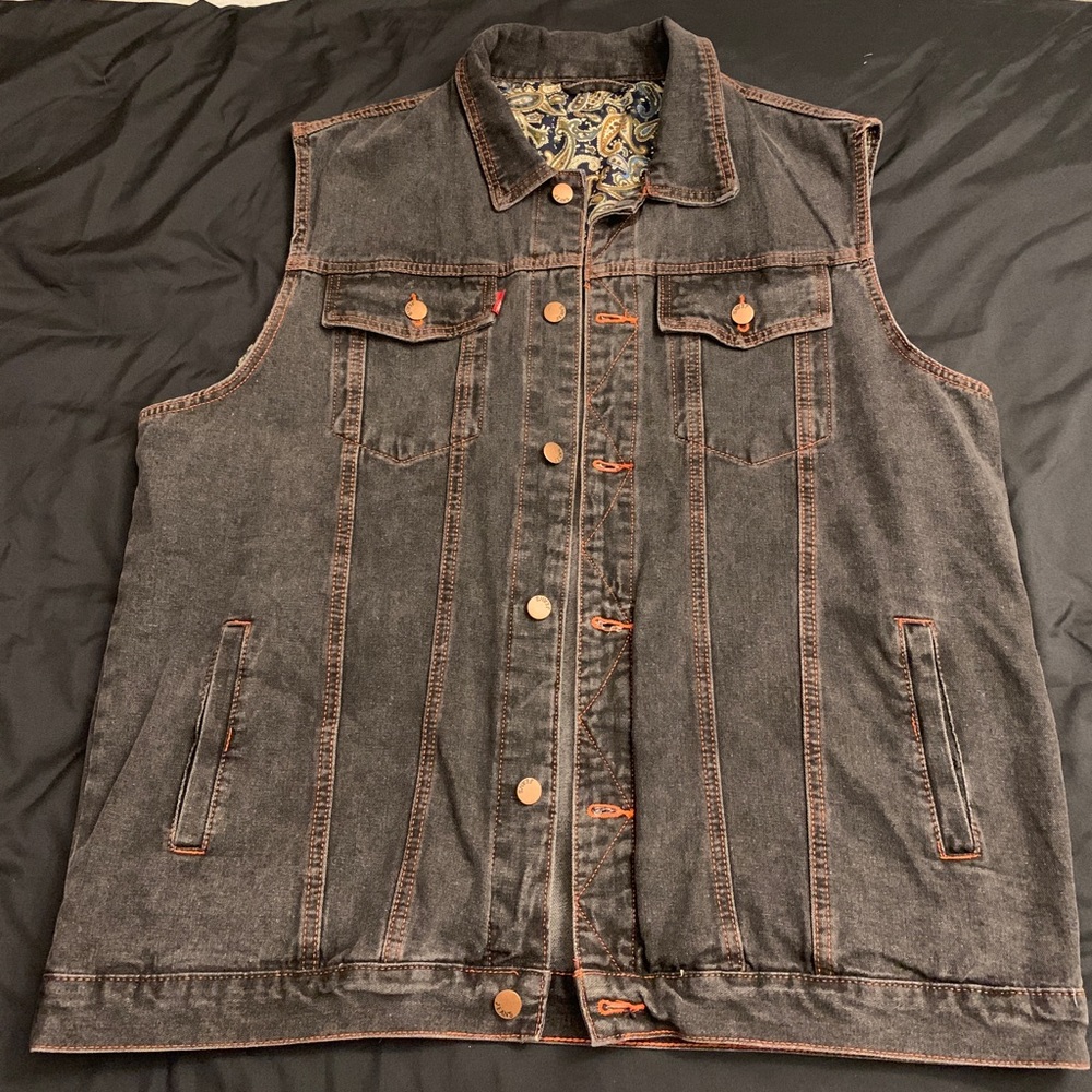 Denim Vest Black